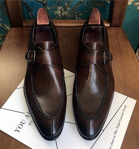 Nuevos Zapatos Formales de Negocios para Hombre, con Punta en Pico, de Cuero Genuino, Tipo Monk, Ligeros e Impermeables, para Oficina y Carrera Profesional - Product Image 4