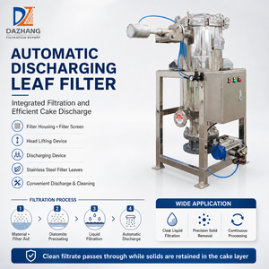 Système de filtration complet personnalisé avec filtre à feuilles intégré pour la séparation d'huiles comestibles, de liqueurs et de produits chimiques - Product Image 1