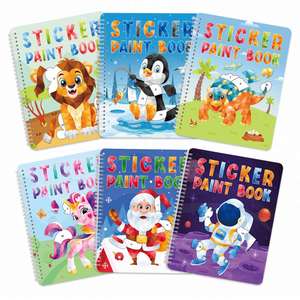 Creative Fun Marine Land Animals Astronaut Christmas <b>Unicorn</b> Designs Boys Girls Birthday <b>Gift</b> Kids Sticker Paint Book - Product Image 1