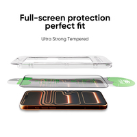 Film céramique HD personnalisé de haute qualité 9H avec localisateur d'installation facile pour iPhone 18 17 16 15 14 13 12 Pro Max