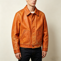 Blouson de moto en cuir vieilli OEM, blouson bomber de course, blouson universitaire pour homme, manteau de motard, vêtement d'extérieur coupe-vent et chaud pour l'hiver