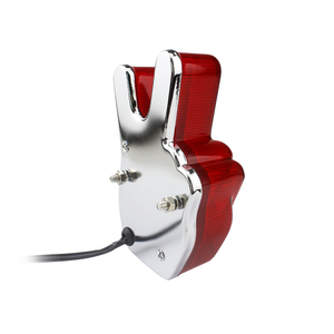 Vintage <span class=keywords><strong>Cafe</strong></span> Racer motocicleta mano Victoria 12V LED luz roja lámpara de freno señal de la paz luz trasera para Harley Chopper Bobber Scrambler - Product Image 2