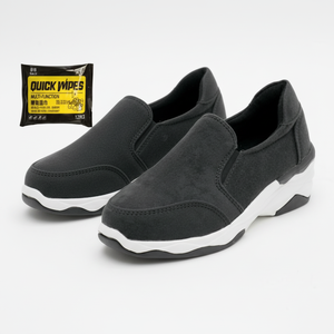 Scarpe da giorno Slip-On in pelle scamosciata da donna con aumento dell'altezza complimentate con Set di tessuto per la pulizia delle scarpe - Product Image 1