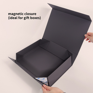 Boîte cadeau cosmétique de luxe en papier kraft carré avec fermeture magnétique pliable, matériaux recyclés écologiques - Product Image 4
