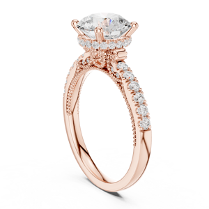 Elegante Anillo de Diamantes Cultivados en Laboratorio, Chapado en Oro de 10Kt, 14Kt, 18Kt y 22Kt, para Mujer, Joyería Elegante para Boda o Compromiso, Regalo - Product Image 3