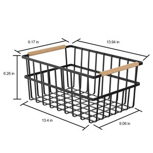 DB Oceanstar Lot de 3 paniers en fil métallique noir avec poignées Panier organisateur - Product Image 6