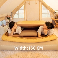 Kantong Tidur Ganda untuk Pasangan, Tebal, Tahan Air, untuk Berkemah Musim Dingin, Dapat Dilepas 2-in-1, Alas Tidur Perjalanan untuk Hiking di Luar Ruangan