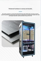 Machine à griffes noire de luxe avec éclairage LED néon, machine d'arcade à monnayeur, machine à griffes à prix gagnants pour cinéma et bar de club