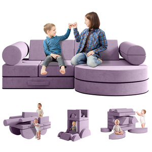 Canapé de jeu modulaire pour enfants personnalisé, en mousse, avec tapis d'escalade pour enfants de 3 ans et plus - Product Image 3