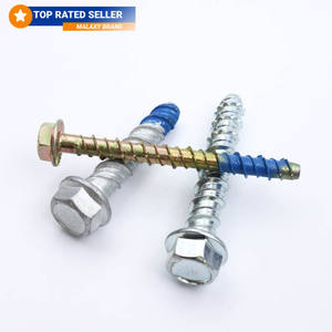 Vis à béton MALAXY M8*100 à tête hexagonale à bride galvanisée à forte adhérence - Product Image 1