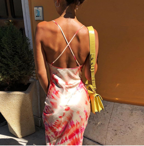 Yeni Bohemian Tie-Dye Baskılı Nefes Alabilen Bayan Yaz Partisi Modası Günlük Baskılı Uzun Dokuma Avrupa Büyük Beden (XL) Elbise - Product Image 5