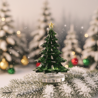 HDY Maßgefertigtes Weihnachtsbaum-Mini-Desktop-Ornament-Set - Heimdekoration Geschenke - Modernes und Schlichtes Design für Hochzeit & Geburtstag