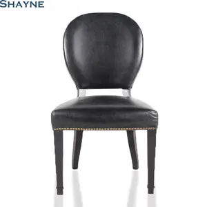 شىين-كراسي جلد طبيعي لغرفة الجلوس, أثاث دنماركي عالي الجودة مزود بأرجل من خشب البلوط الصلب مناسب لغرفة الجلوس