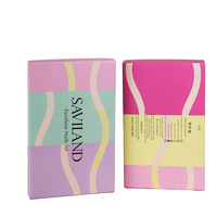 Boîte d'emballage cosmétique pliable personnalisée, petite, en carton, impression couleur, avec laminage mat et gaufrage pour crème pour le visage