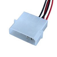 Molex 4Pin ke Dual 2Pin XH2.54 Fan Splitter, Kabel Pengunci untuk Sistem Pendingin Casing PC
