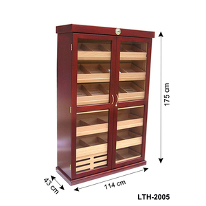 Large 4000 - 5000ct cigar humidifier display two door cigar humidor cabinet