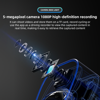 Lampu & Kamera Sepeda LED FAST BEE 2-in-1 dengan Perekaman Video HD 1080p Baterai Isi Ulang Tahan Air IPX6