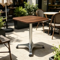Pied de table en aluminium moulé 3 étoiles, support de table robuste en métal pour restaurant, café, intérieur/extérieur