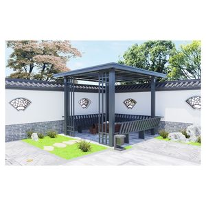 Gazebo Moderno y Sencillo de Aleación de Aluminio con Detalles de Volantes <span class=keywords><strong>en</strong></span> Cobre, Anticorrosión, Tamaño Personalizable para Eventos de Boda - Product Image 5