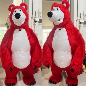 Costume da <span class=keywords><strong>Orso</strong></span> con Peli Lunghi per Adulti, Vestito da Passeggio, Costume da Cartone Animato - Product Image 2