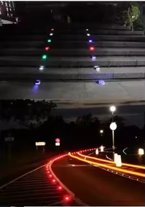 Полумесяц, светодиодная дорожная шпилька типа D, желтый мигающий дорожный габаритный фонарь - Product Image 5