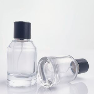 Vente en gros de flacons de parfum en verre transparent épais de grande capacité, 30 ml, 50 ml, 100 ml, cylindriques - Product Image 5