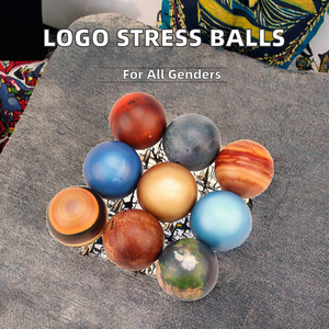 Promotional Unique Planets Design PU Foam <b>Squeeze</b> Stress <b>Ball</b> Toy for Stress Relief Customized Logo - Product Image 2