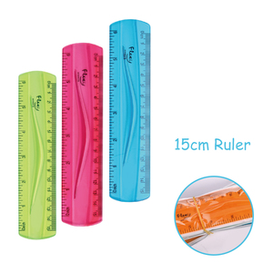 Regla de medición de oficina escolar personalizada flexible suave transparente de PVC - Product Image 4