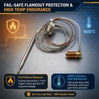 Accessoire de remplacement pour vanne de régulation de gaz SIT710 SIT, tige de détection de température, thermostat, sonde de température, thermocouple
