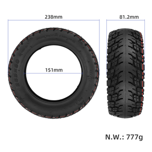 Pneu tubeless tout-terrain Ulip 255x80, pneu en caoutchouc épaissi de 10 pouces pour remplacement de trottinette électrique, pneu durable pour trottinette. - Product Image 2