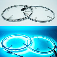 Kit d'éclairage LED double face Kingshowstar RGBW 1 rangée 2 rangées 15" 17" 20" pour roues, avec télécommande via application, pour camions, voitures tout-terrain, clignotants