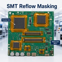 Ruban Kapton en polyimide haute température, isolation PI, étiquette antistatique découpée sur mesure en acrylique pour PCB, électronique, batterie