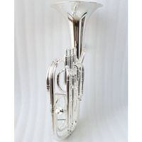 Professional Brass Instruments Baritone Silver Plated 4 Valves Baritone Horn