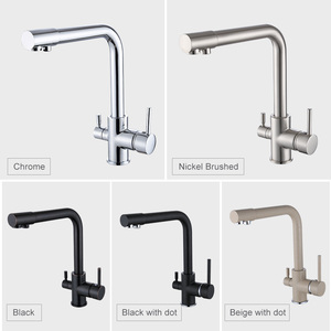 Nuovo Rubinetto da <span class=keywords><strong>Cucina</strong></span> Nero con <span class=keywords><strong>Design</strong></span> a Sette Lettere, Rotazione a 360 Gradi, Monocomando con Purificazione dell'Acqua e Doppia Maniglia - Product Image 2