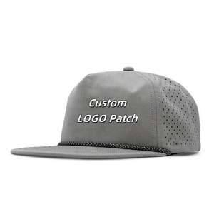 Gorra de Béisbol Impermeable de 5 Paneles con Logotipo Personalizado, Gorra Deportiva de Alto Rendimiento con Orificios Cortados con Láser y Cuerda - Product Image 1