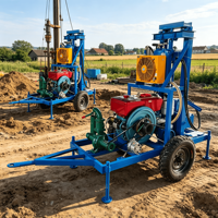 Plateforme de forage de puits d'eau robuste pour l'irrigation des grandes exploitations agricoles et la construction de puits profonds