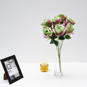 Vente en gros vrac Automne Automne Couleurs 7 têtes Faux Lavande Rose Violet Roses <span class=keywords><strong>Fleurs</strong></span> artificielles pour la décoration de centres de table à la maison - Product Image 4