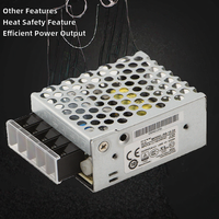 Alimentation électrique RS-15-12 à rendement de 81 %, 12 V, 1,3 A, 15 W, 50/60 Hz, sortie simple, AC-DC 85-264 VAC/120-370 VDC, application d'éclairage LED
