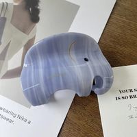 Nouvelle pince à cheveux élégante en acétate fait main, motif éléphant mignon, de haute qualité, pour tresses de filles, accessoire tête de requin