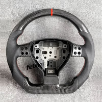 Volant sport en fibre de carbone amélioré pour Volkswagen Passat B6 à fond plat, modification du volant en carbone forgé