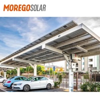 Moregosolar système d'énergie solaire, structure PV, structure de rayonnage de stationnement, abri d'auto solaire en aluminium