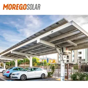 Moregosolar ระบบพลังงานแสงอาทิตย์ PV โครงสร้างที่จอดรถ Racking โครงสร้างพลังงานแสงอาทิตย์อลูมิเนียม Carport
