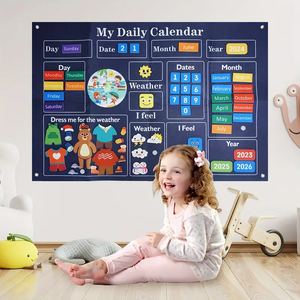 Calendario <span class=keywords><strong>de</strong></span> pared <span class=keywords><strong>de</strong></span> fieltro Juguete interactivo <span class=keywords><strong>de</strong></span> Aprendizaje Temprano Juego <span class=keywords><strong>de</strong></span> tablero ocupado <span class=keywords><strong>de</strong></span> Historia <span class=keywords><strong>de</strong></span> fieltro para jóvenes - Product Image 2