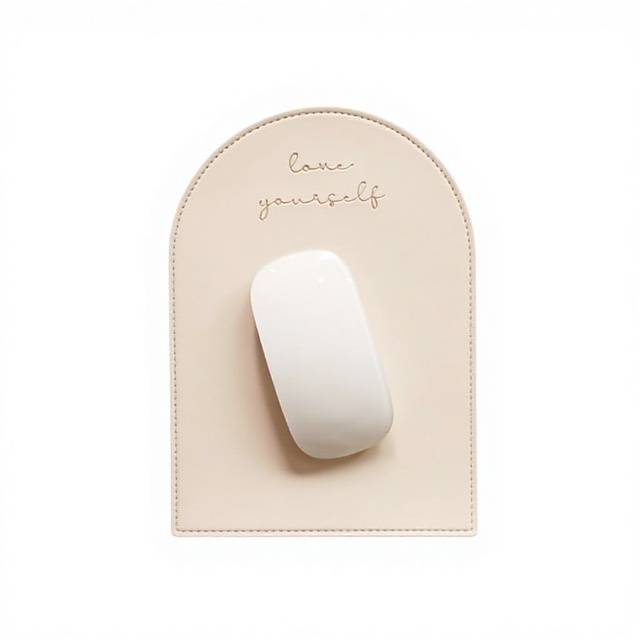 Morandi-Color love Yourself Non- Base Solid Color Computer Desk Mat Semi-Oval Office Mouse Pad