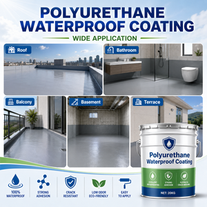 Revestimiento Impermeable de Poliuretano de Alta Elasticidad Personalizado, <span class=keywords><strong>Membrana</strong></span> Impermeabilizante Líquida de PU para Concreto, Baños y Balcones - Product Image 3