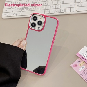 14Promax placcato <span class=keywords><strong>specchio</strong></span> rosa per <span class=keywords><strong>iPhone</strong></span> <span class=keywords><strong>11</strong></span> 12 13 15 per custodie per telefoni cellulari Apple-tinta unita semplice <span class=keywords><strong>Cover</strong></span> rigida per Plus - Product Image 4