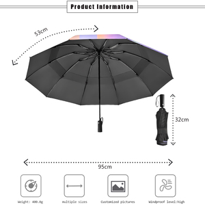 Paraguas Plegable de <span class=keywords><strong>3</strong></span> Secciones con Diseño Personalizado, Impresión Digital, Resistente al Agua y al Viento, Venta al Por Mayor a Precios Bajos - Product Image 4