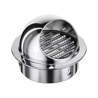 Grille d'extraction murale en acier inoxydable 304/201 moderne pour cuisine, extérieur, sous-sol, entrepôt - Pièces CVC