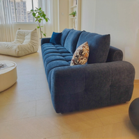Canapé en tissu bouclé Cube, canapé droit moderne, canapé modulable personnalisable, meubles pour salon de villa, appartement, hôtel