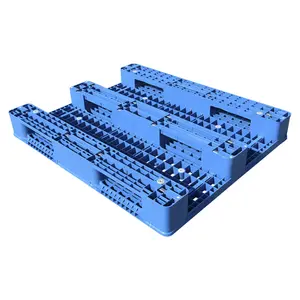 स्थिर डबल डीप रैक सिस्टम के लिए मानक नीली बड़ी भार क्षमता 6 टन हेवी ड्यूटी उपयोग प्लास्टिक पैलेट
